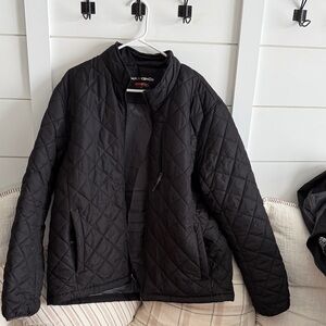 Hawke & Co Men's Black Quilted Puffer Jacket